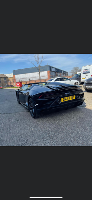 Lamborghini huracan 21 plate