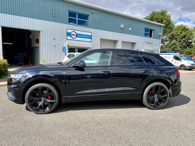 Audi Q8 fitted with sq8 alloy wheels with 285/35/23 tyres